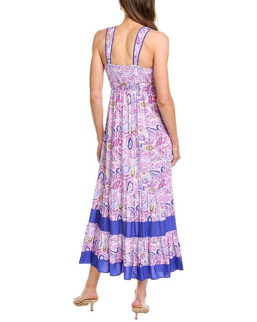 Garrie B Purple Midi Dress