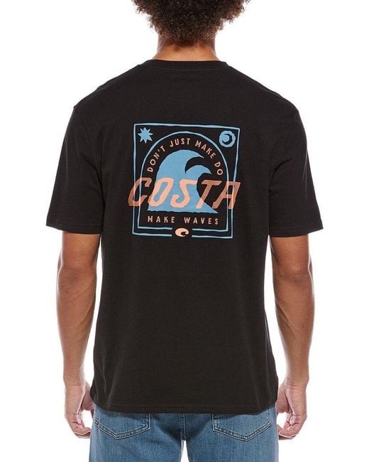 COSTA APPAREL Black Make Waves T-Shirt for men
