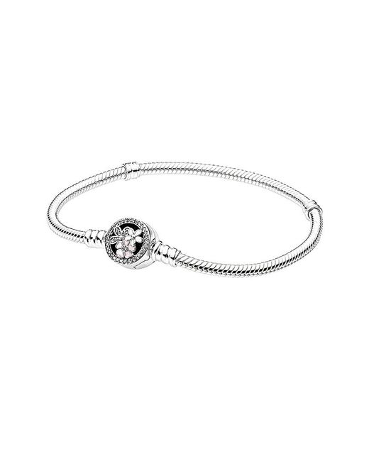 PANDORA Charm Carrier Moments Silver Cz 