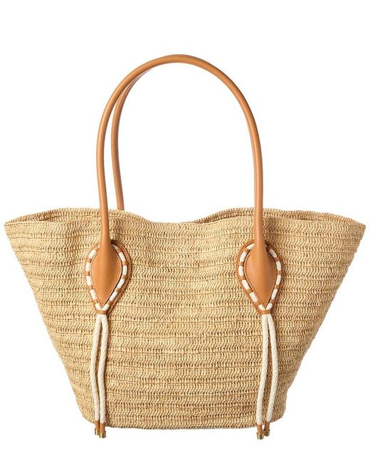 Christian Louboutin Brown Venus Raffia & Leather Tote