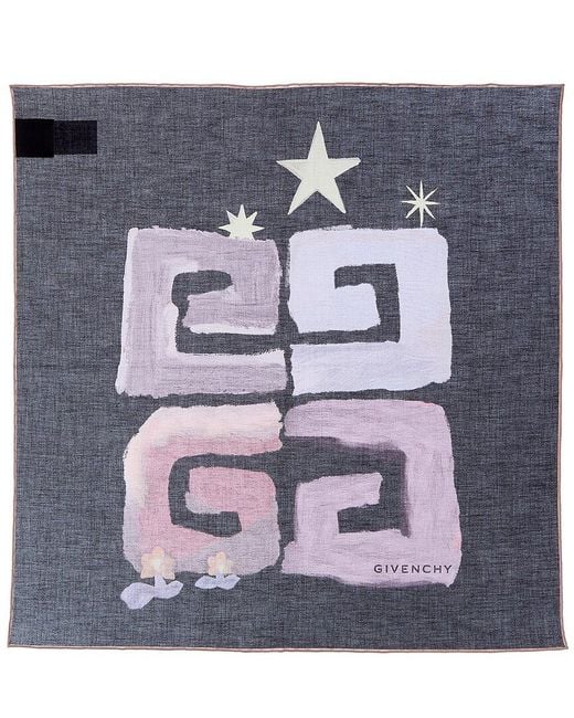 Givenchy Blue 4G Square Scarf
