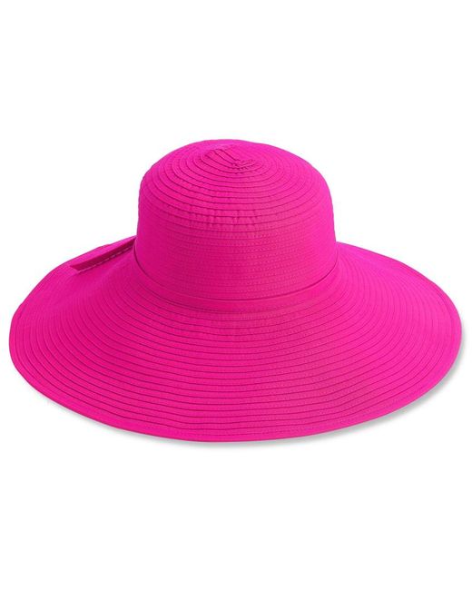 San Diego Hat Pink Ribbon Braid Large Brim Hat