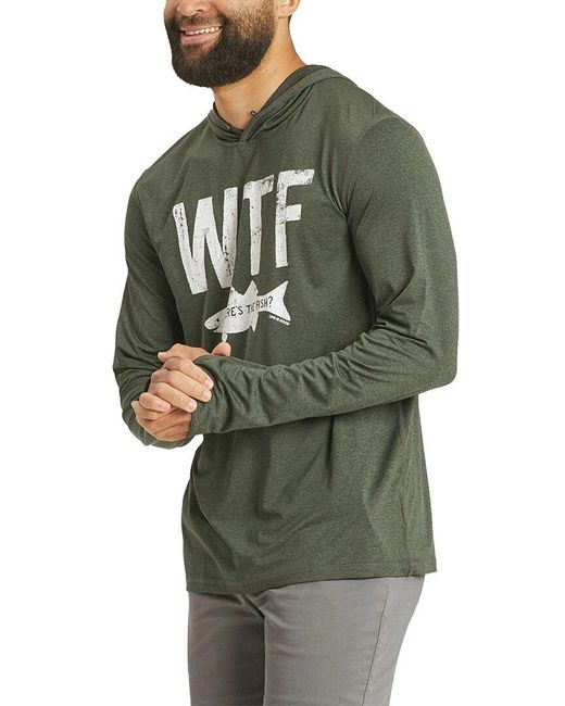 Life Is Good. Active Hooded T Shirt in Green for Men Lyst