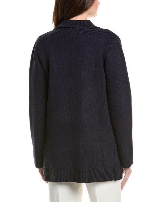 English Factory Black Polo Long Double-Breasted Cardigan