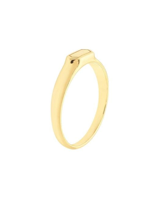 HAWLEY ST Metallic 14K Engravable Ring
