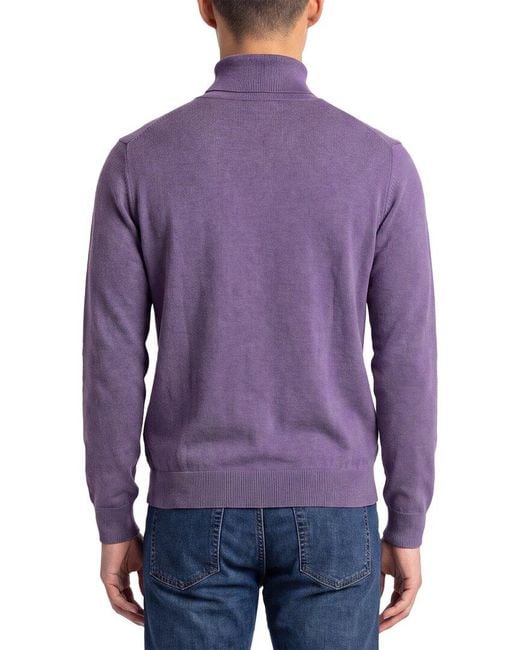 Corneliani Purple Cc Collection Wool & Cashmere-Blend Turtleneck Sweater for men