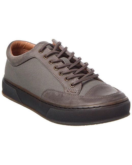 Frye Brown Hoyt Low Lace Canvas & Leather Sneaker for men