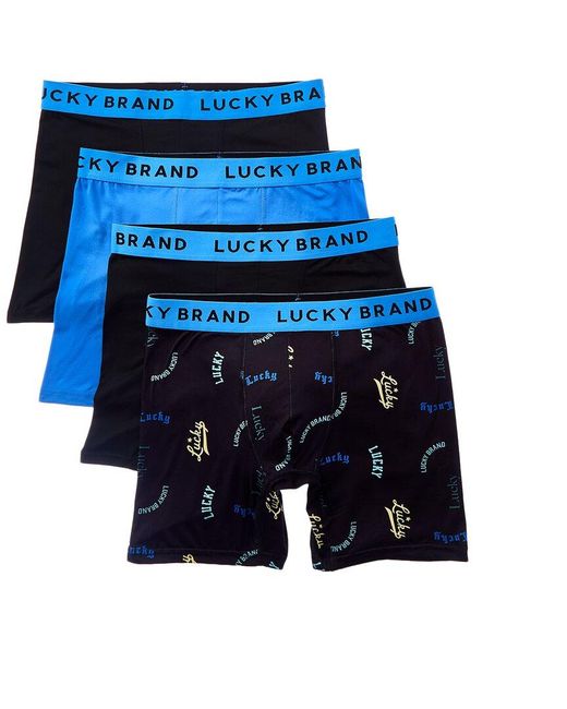 Lucky Brand Blue 4pk Essential Soft Boxer Brief for men