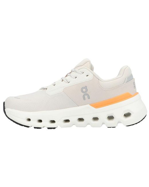 On Shoes White Cloudrunner 2 Waterproof Canvas Sneaker