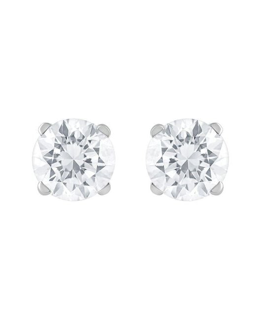 Lab Grown Diamonds Metallic 14K 1.00 Ct. Tw. Lab-Grown Diamond 4 Prong Stud Earring