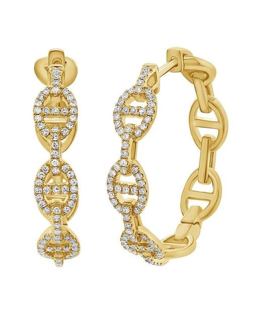 Sabrina Designs Metallic 14k 0.45 Ct. Tw. Diamond Hoops