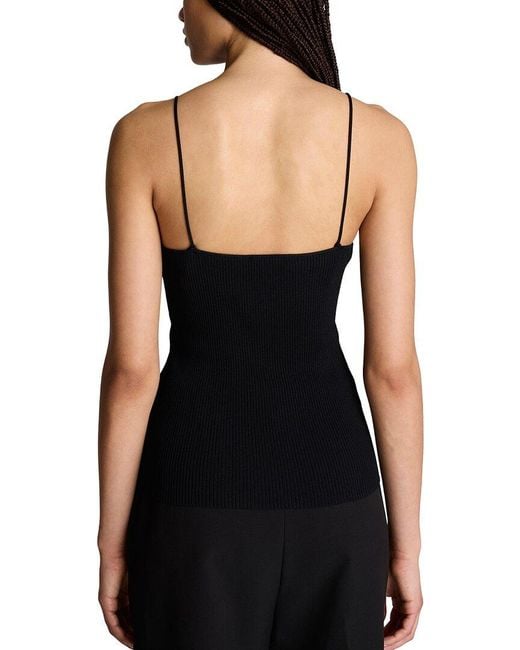 Kenneth Cole Black Ribbed Halter Sweater