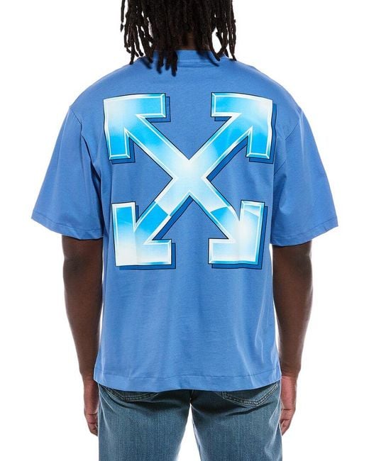 Off-White c/o Virgil Abloh Blue Off- T-Shirt for men
