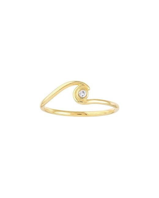HAWLEY ST Metallic 14K 0.03 Ct. Tw. Diamond Fashion Ring