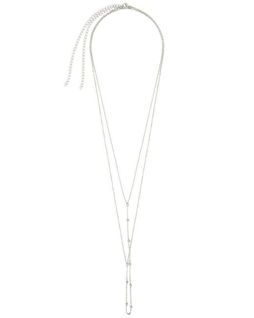 Sterling Forever White Myrna Beaded Layered Body Chain