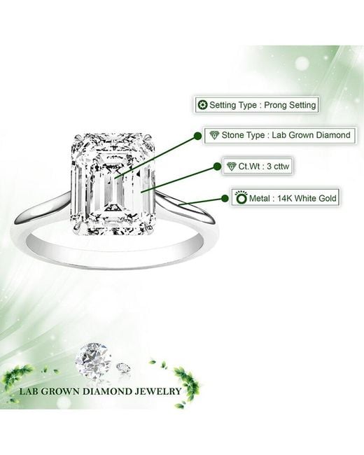 Amairah White 14K 3.00 Ct. Tw. Lab-Grown Diamond Engagement Ring