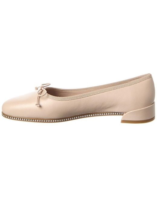 Christian Louboutin Natural Sweetie Strass Leather Ballerina Flat