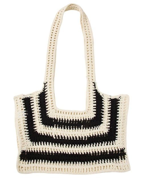 LSPACE White Caylin Crochet Tote