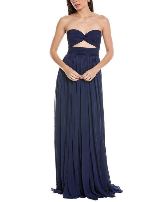 Michael Kors Blue Collection Chiffon Gown
