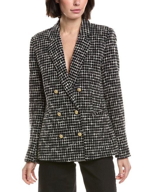 L'Agence Black Colin Tweed Blazer