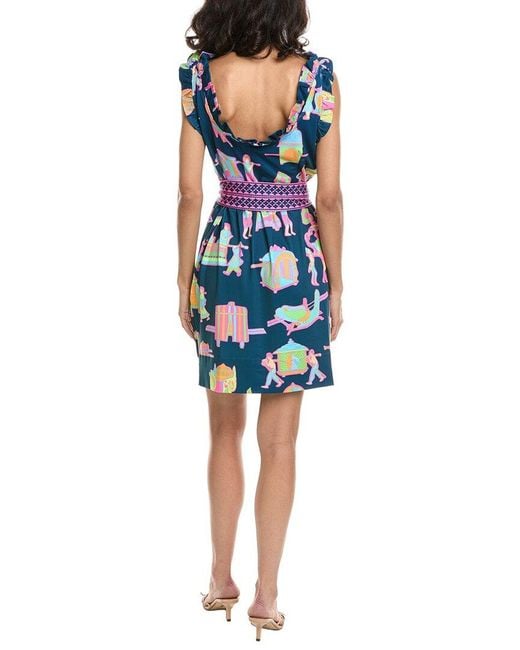 Gretchen Scott Blue Girly Girl Palanquin Party Dress
