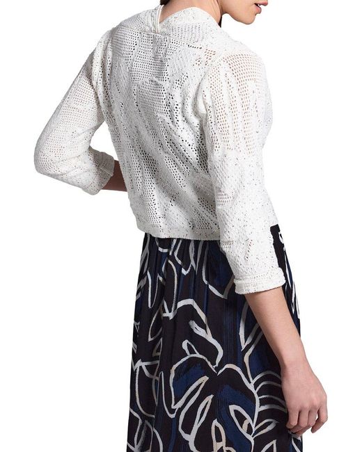 NIC+ZOE Blue Subtle Sequin Cardigan