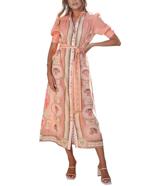 CAMILA BLANCO Pink Midi Dress