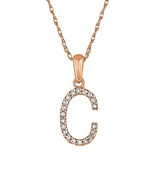 Sabrina Designs Metallic 14K Diamond-Z Initial Necklace -Z)