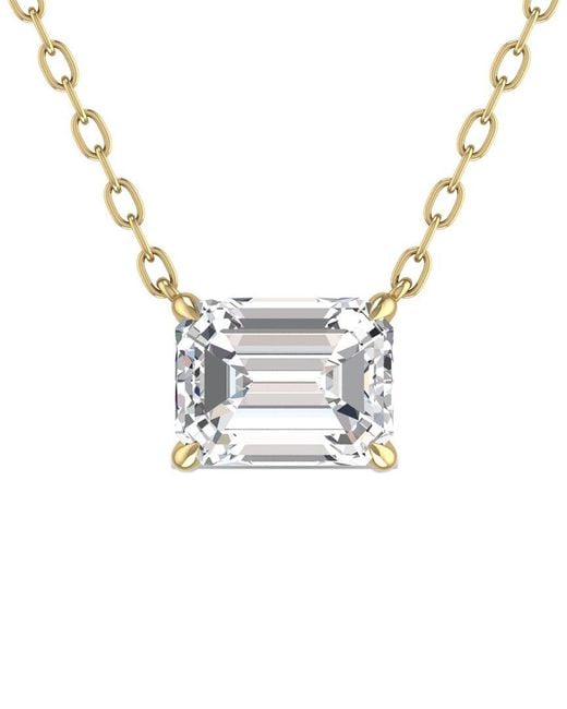 Lab Grown Diamonds Metallic 14k 0.75 Ct. Tw. Lab Grown Diamond Necklace