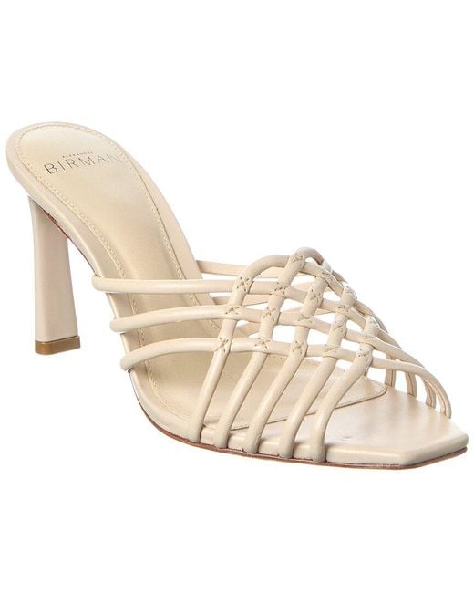 Alexandre Birman White Linda Tresse 85 Leather Sandal