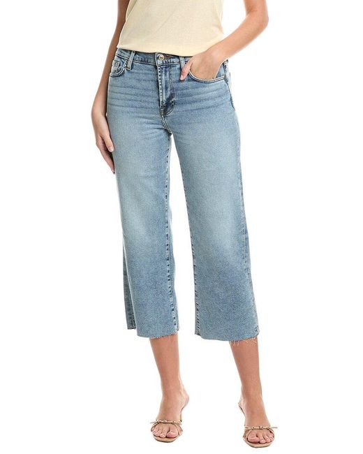 7 For All Mankind Blue Luxe Vintage Alexa Cropped Trouser Jean