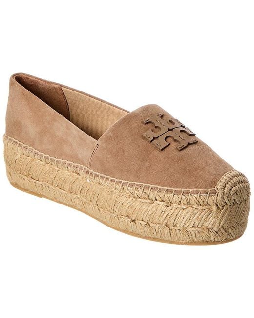 Tory Burch Natural Everly Suede Platform Espadrille