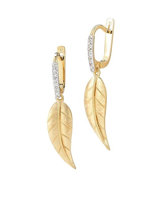 Reiss Metallic 14K 0.11 Ct. Tw. Diamond Earrings