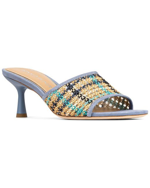 Donald J Pliner Blue Rikki Raffia Sandal
