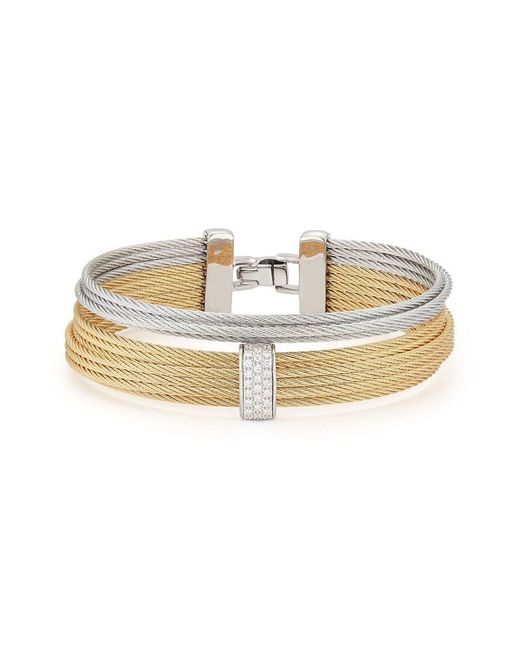 Alor White Classique 18k 0.25 Ct. Tw. Diamond Bangle Bracelet
