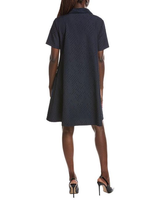 Joseph Ribkoff Blue Textured Mini Dress