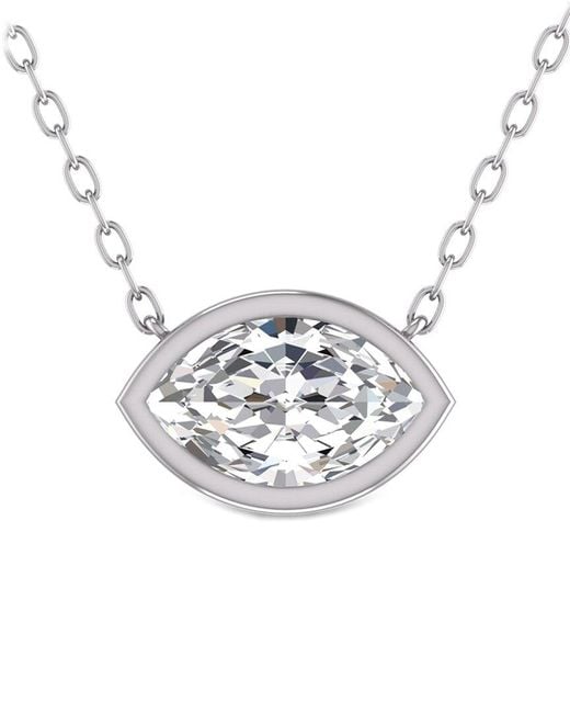 Lab Grown Diamonds White 14k 0.25 Ct. Tw. Lab Grown Diamond Necklace