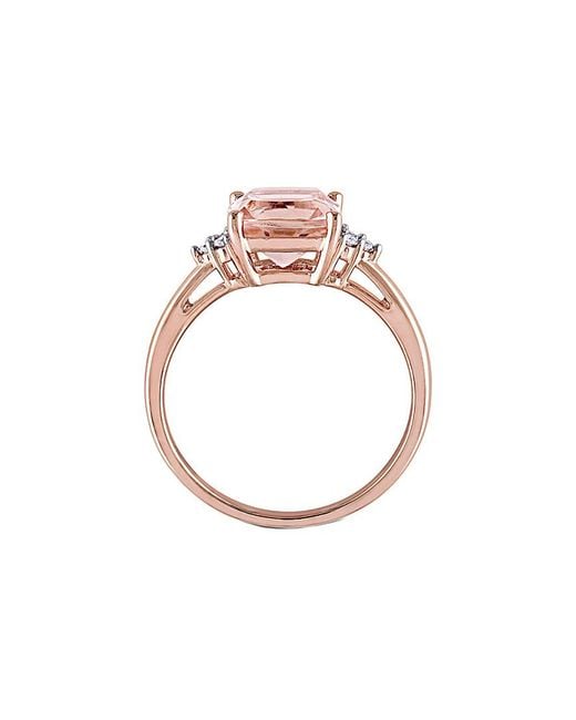 Rina Limor Pink 14k Rose Gold 2.06 Ct. Tw. Diamond & Morganite Ring