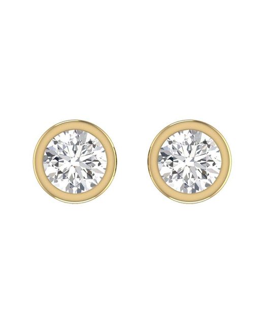 Lab Grown Diamonds Metallic 14k 0.25 Ct. Tw. Lab Grown Diamond Earrings