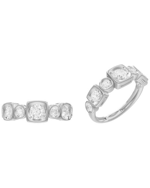 Lab Grown Diamonds Metallic 14K 1.08 Ct. Tw. Lab-Grown Diamond Ring