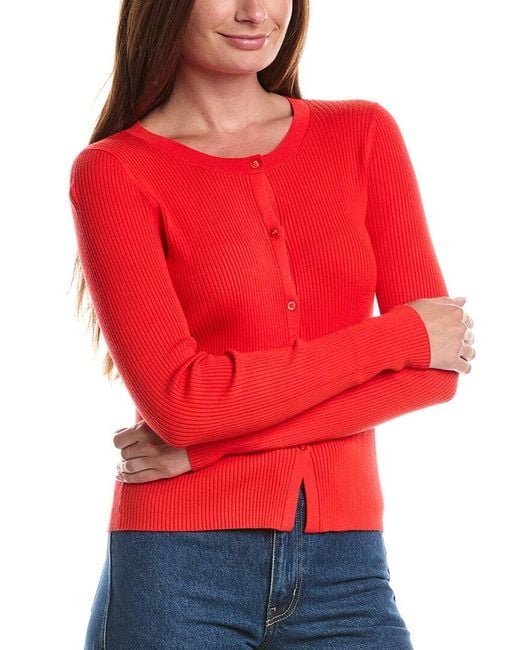 Splendid Red Jette Ribbed Top