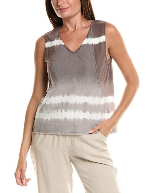 XCVI Gray Mazie Linen-Blend Tank