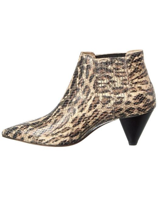 Tod's Natural Snake-Embossed Leather Boot