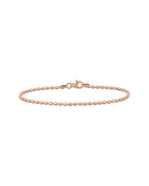 Italian Silver White Oval Bracelet