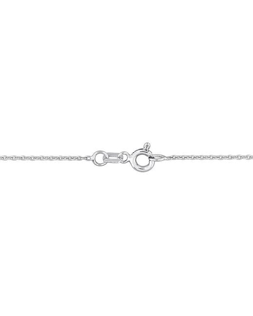 Rina Limor White 14k 0.24 Ct. Tw. Diamond Cluster Drop Necklace