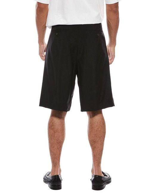 Valentino Black Wool & Mohair-Blend Bermuda Short for men