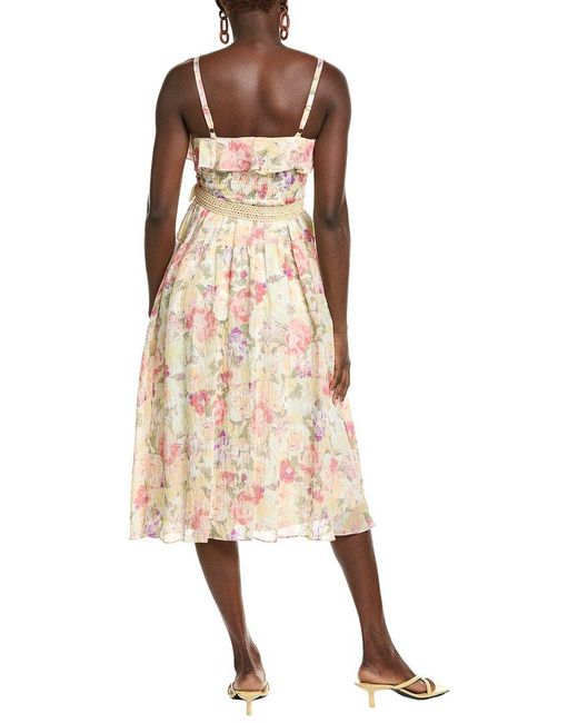 Maison Tara Natural Crinkle Voile Midi Dress