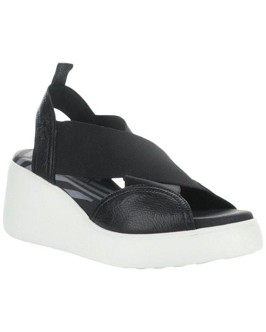 Fly London Black Daif Leather Sandal