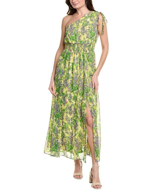 Taylor Green One-Shoulder Midi Dress