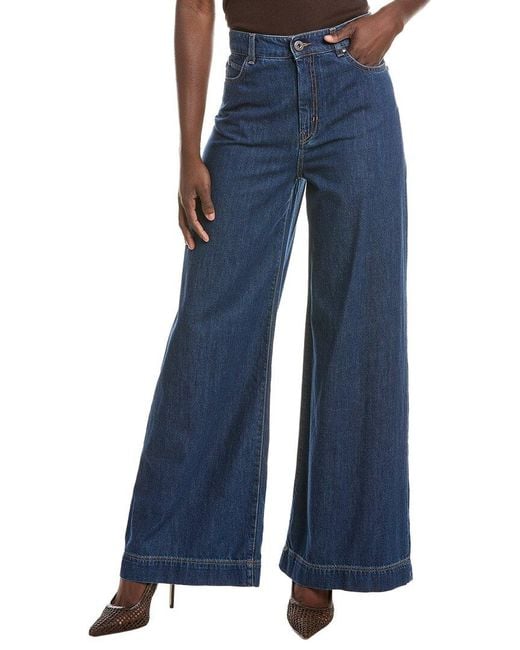 Max Mara Blue Weekend Vega Wide Leg Jean